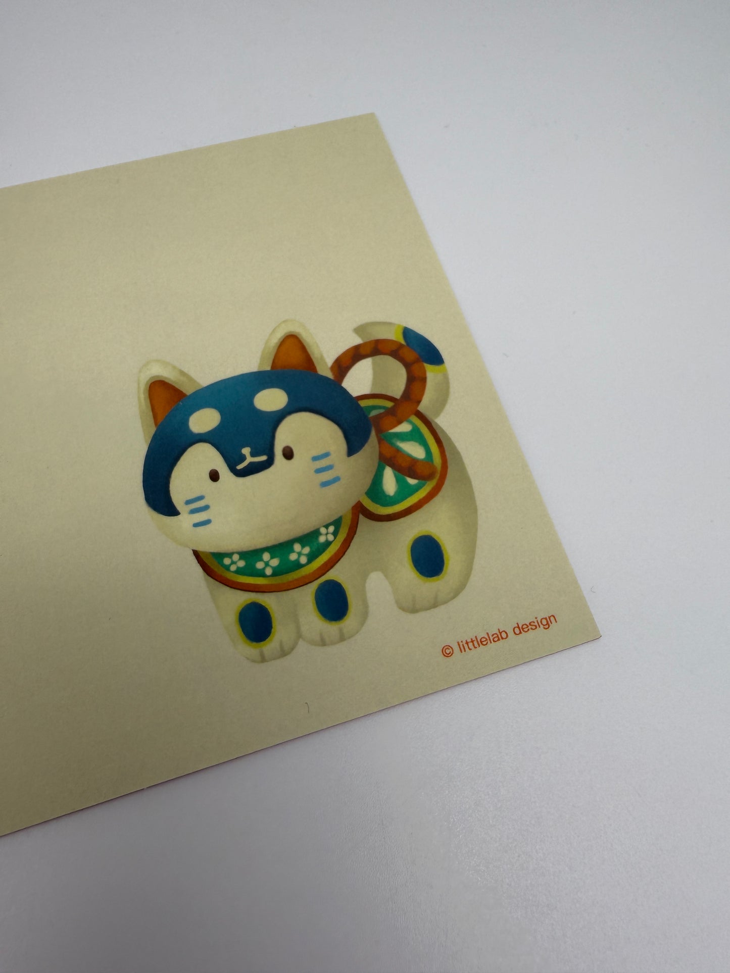 Lucky meow!招福小企鵝 |雙面觸感特厚明信片