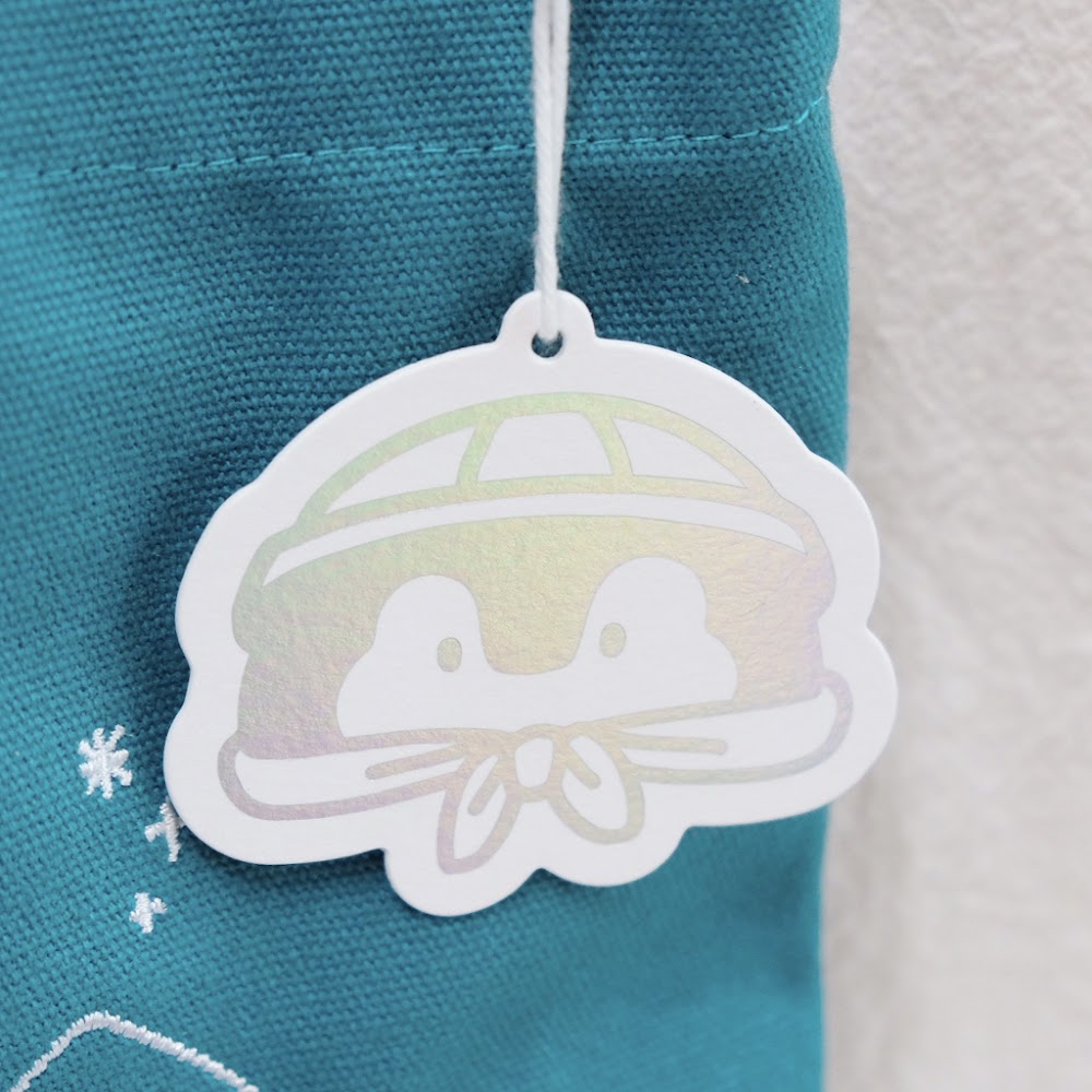 My Little Penguin 小企鵝戶外系列 | 晚上吃魚刺繡帆布袋