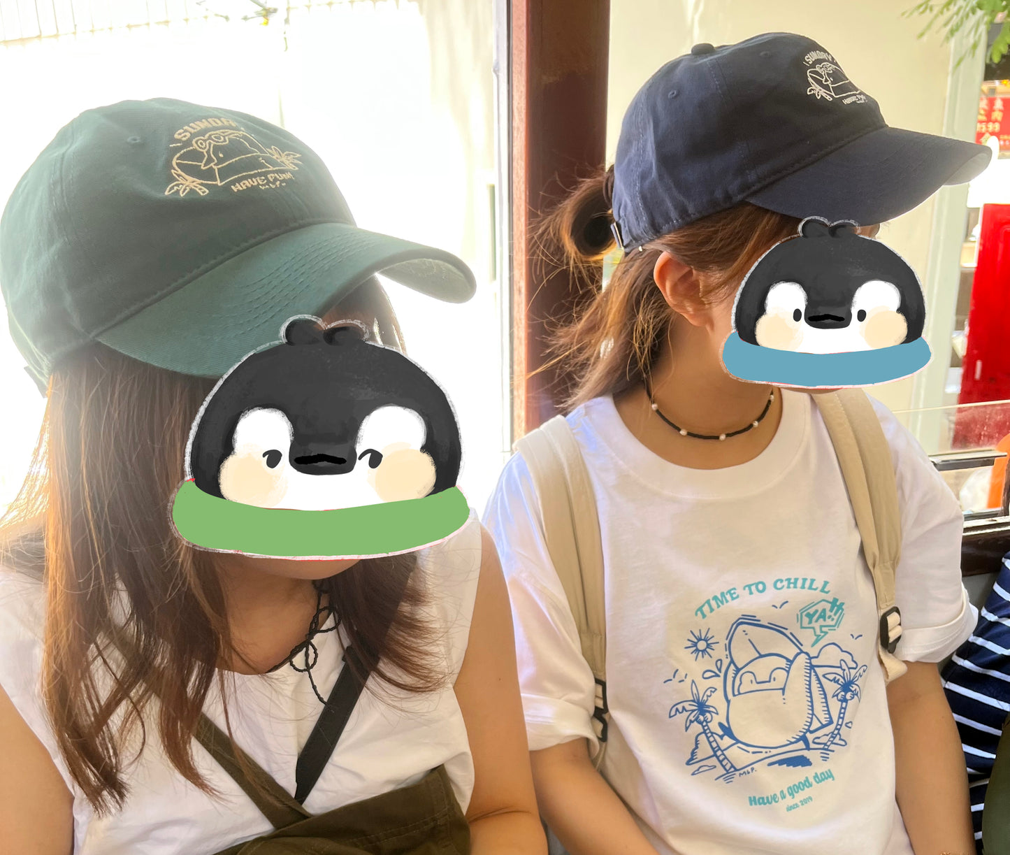 My Little Penguin 小企鵝 | Sunday have fun 滑浪小企鵝 (藍/綠/杏) 三色 Cap帽