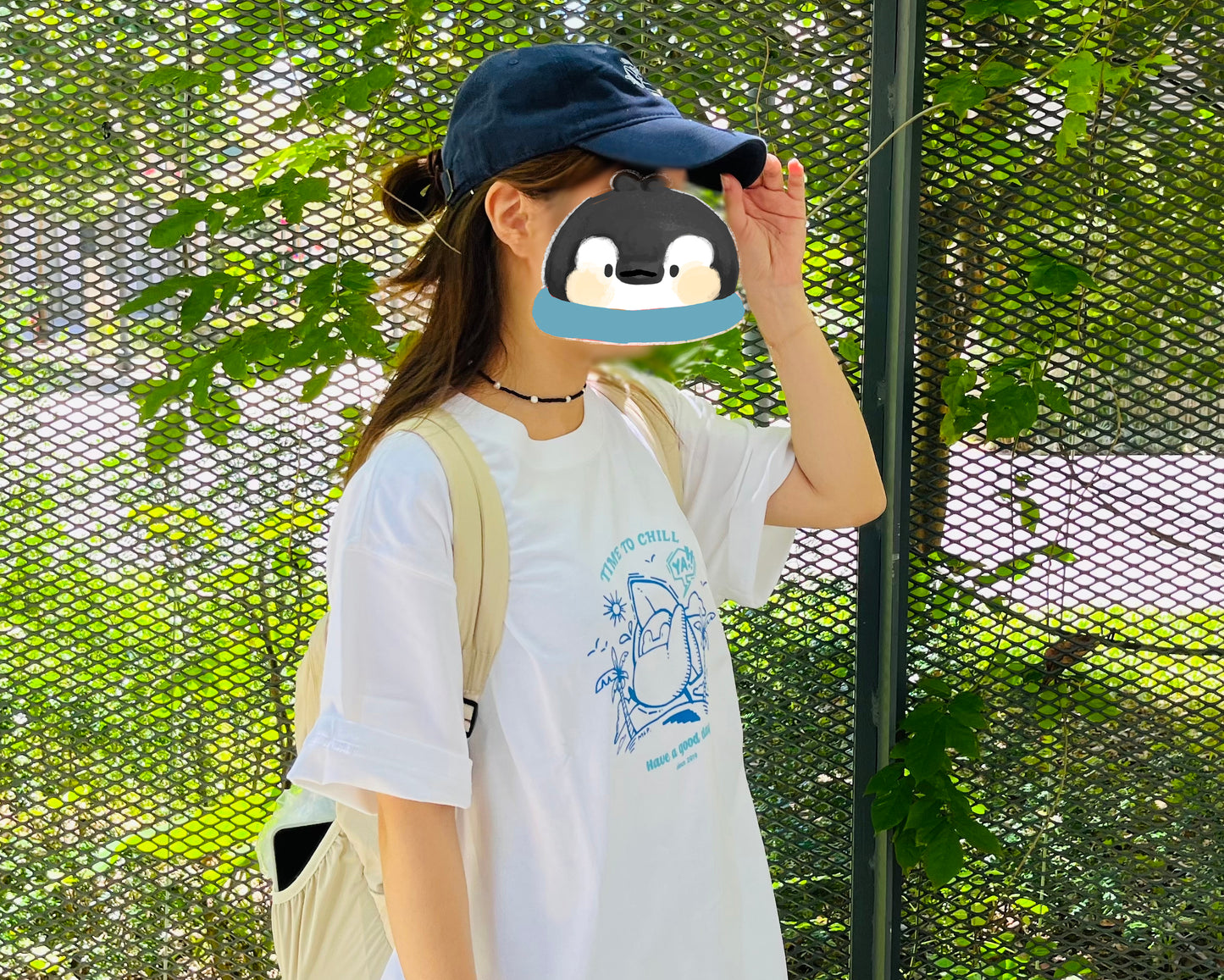 My Little Penguin 小企鵝戶外系列 | Oversize 男女同款全棉短袖T恤(滑浪款)